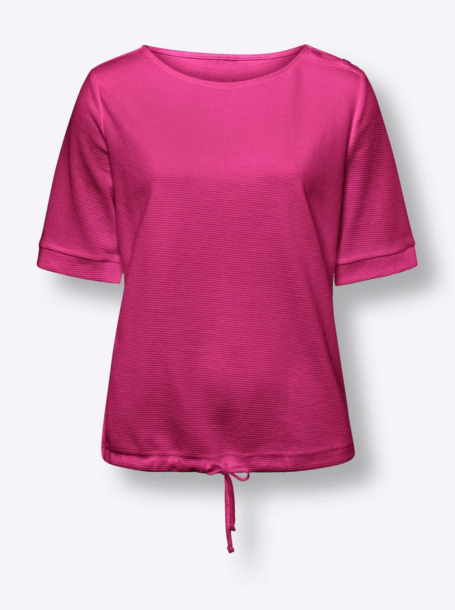 Kurzarmshirt aus Strukturware