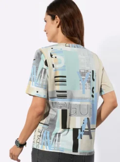 Kurzarmshirt im Baumwoll-Modal-Mix