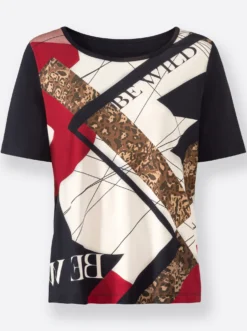 Kurzarmshirt im Muster-Mix