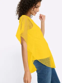 Kurzarmshirt im Poncho-Stil