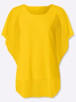 Kurzarmshirt im Poncho-Stil