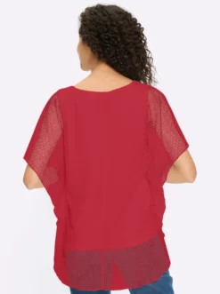 Kurzarmshirt im Poncho-Stil
