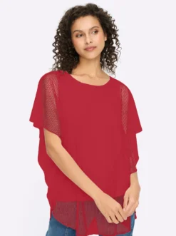 Kurzarmshirt im Poncho-Stil