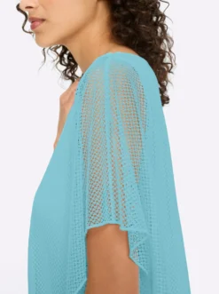 Kurzarmshirt im Poncho-Stil