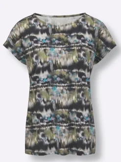 Kurzarmshirt in Batik-Optik