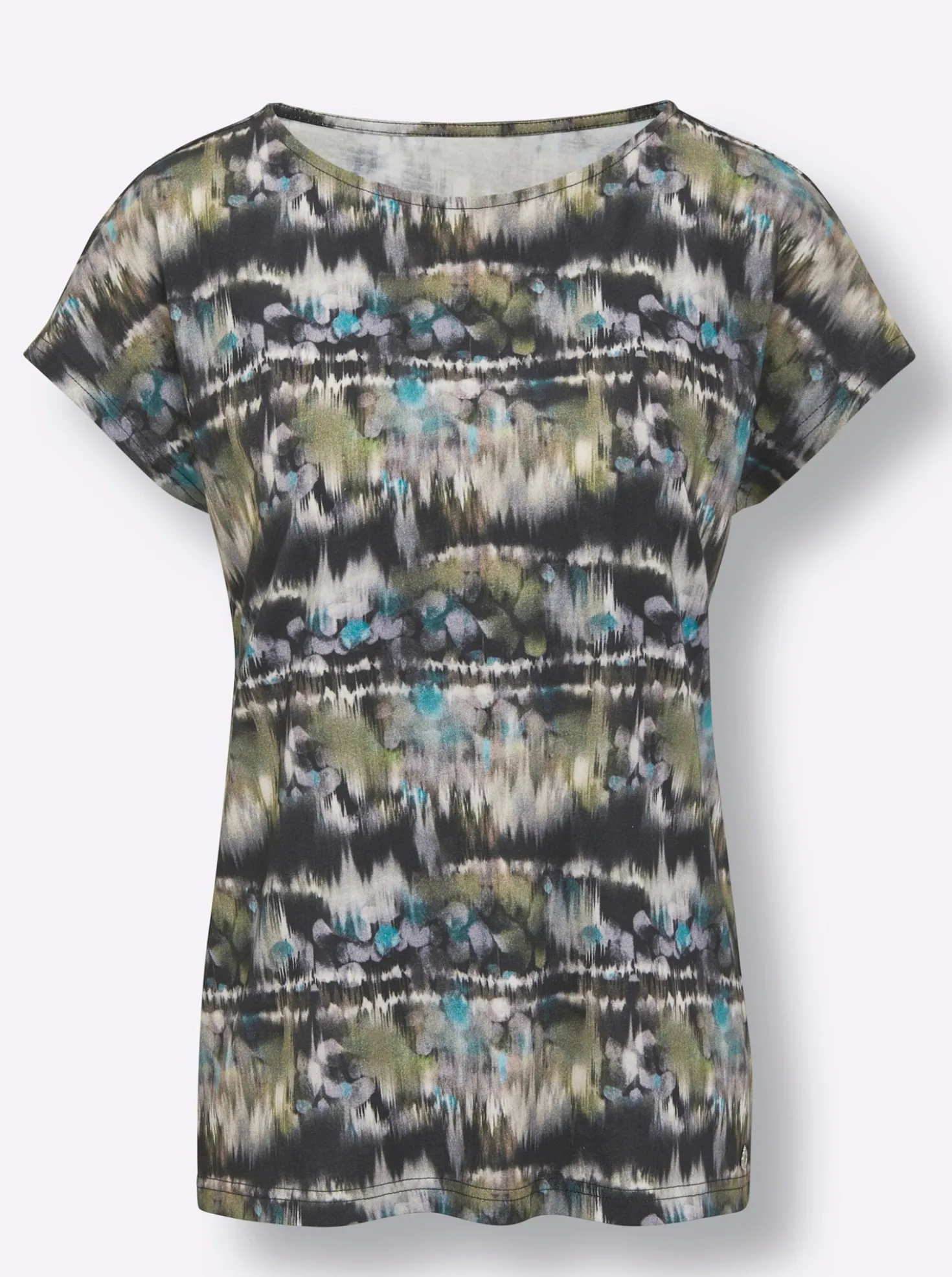 Kurzarmshirt in Batik-Optik