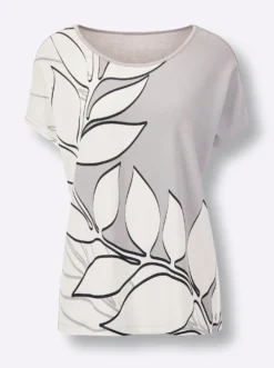 Kurzarmshirt in seidig mattem Glanz, mit 95% Modal