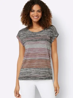Kurzarmshirt in Viskose-Stretch-Qualität