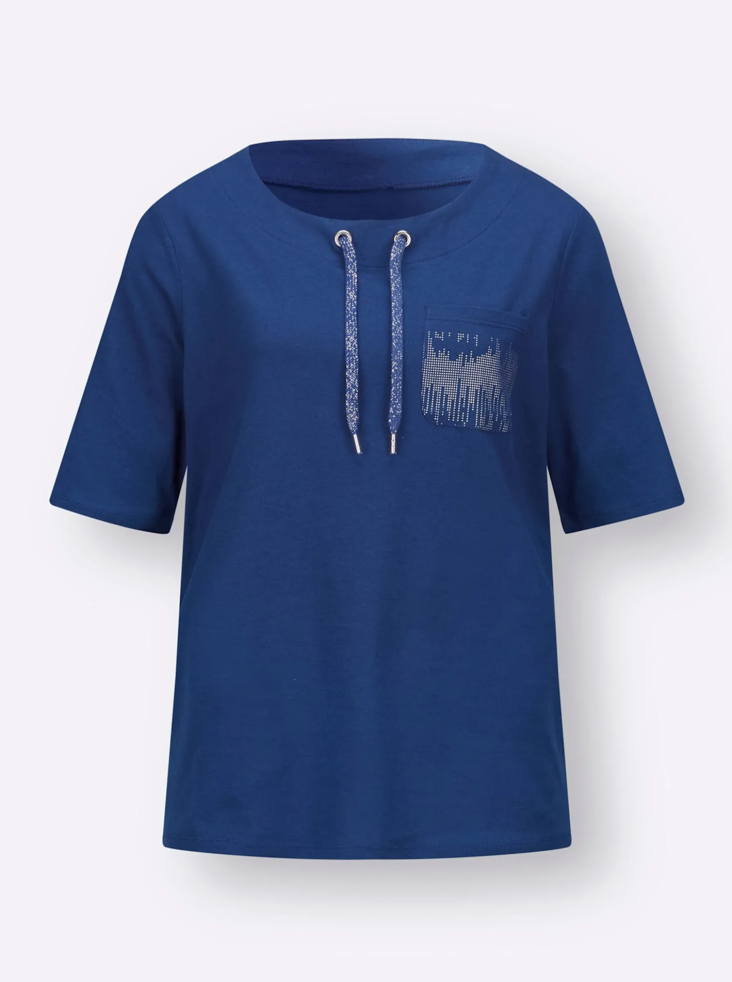 Kurzarmshirt mit Bindeband