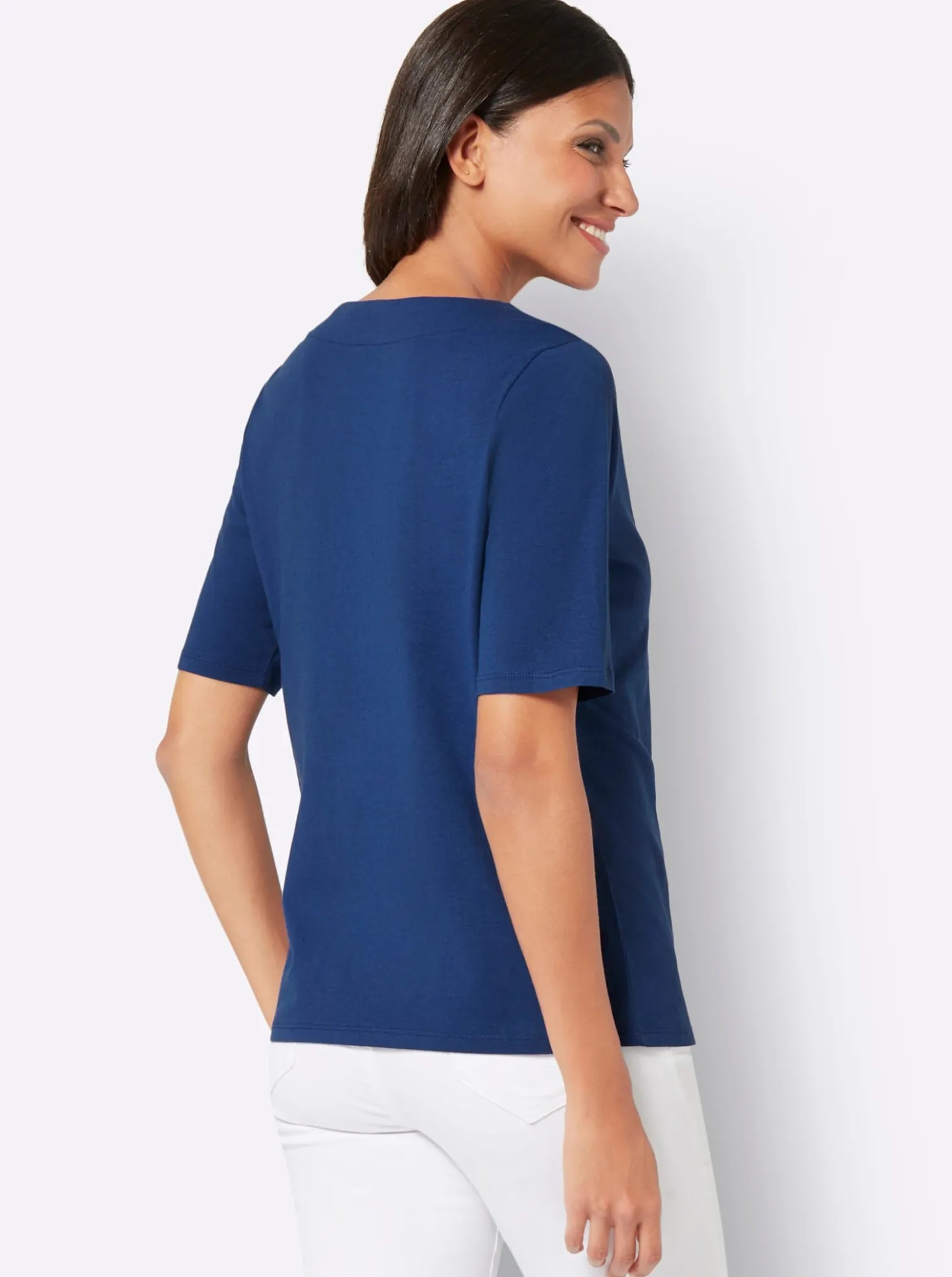Kurzarmshirt mit Bindeband