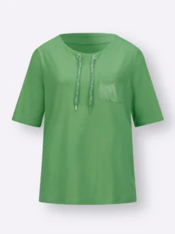 Kurzarmshirt mit Bindeband