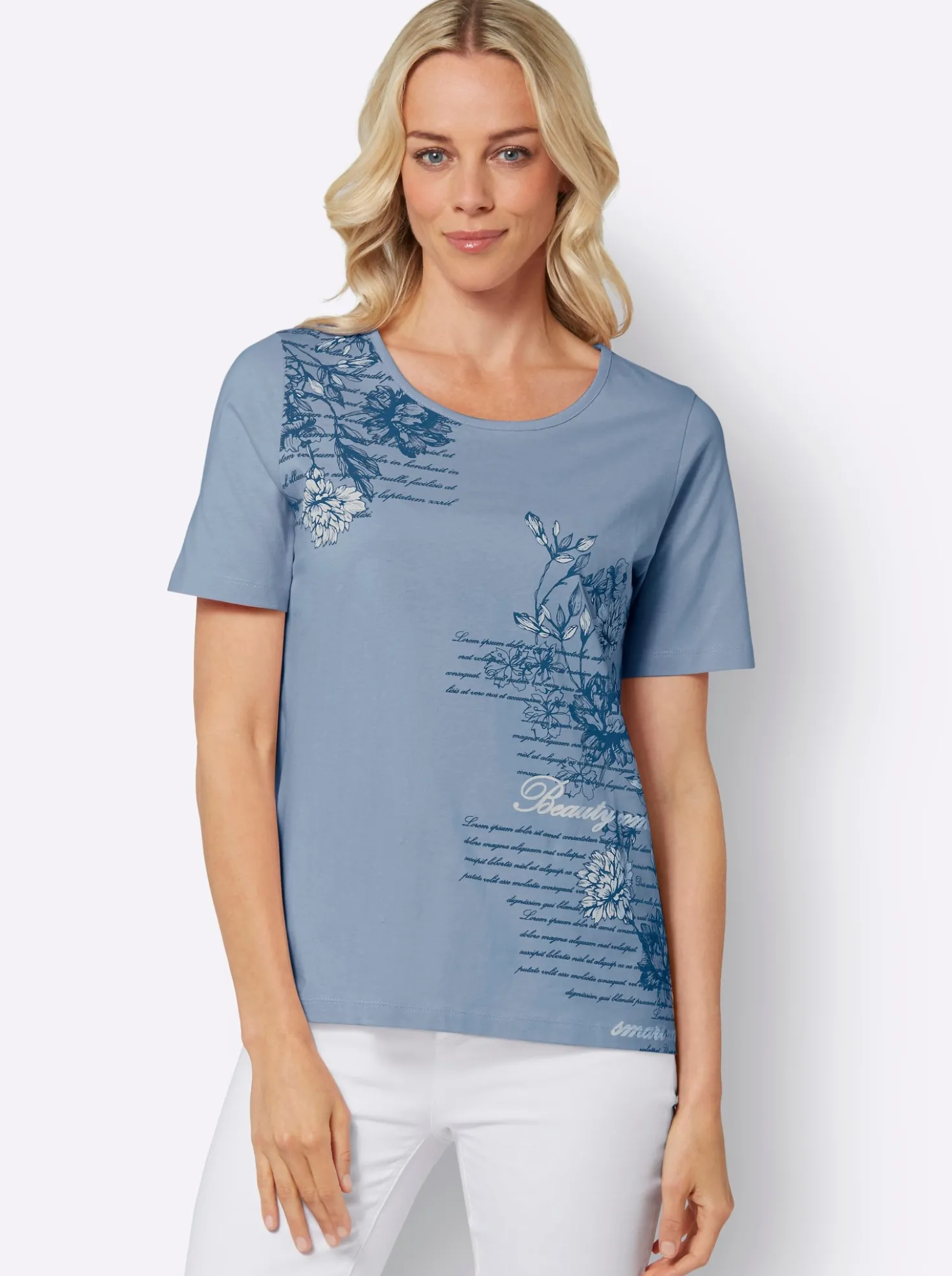 Kurzarmshirt mit Buchstaben-Druck