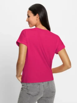 Kurzarmshirt mit Elasthan-Anteil