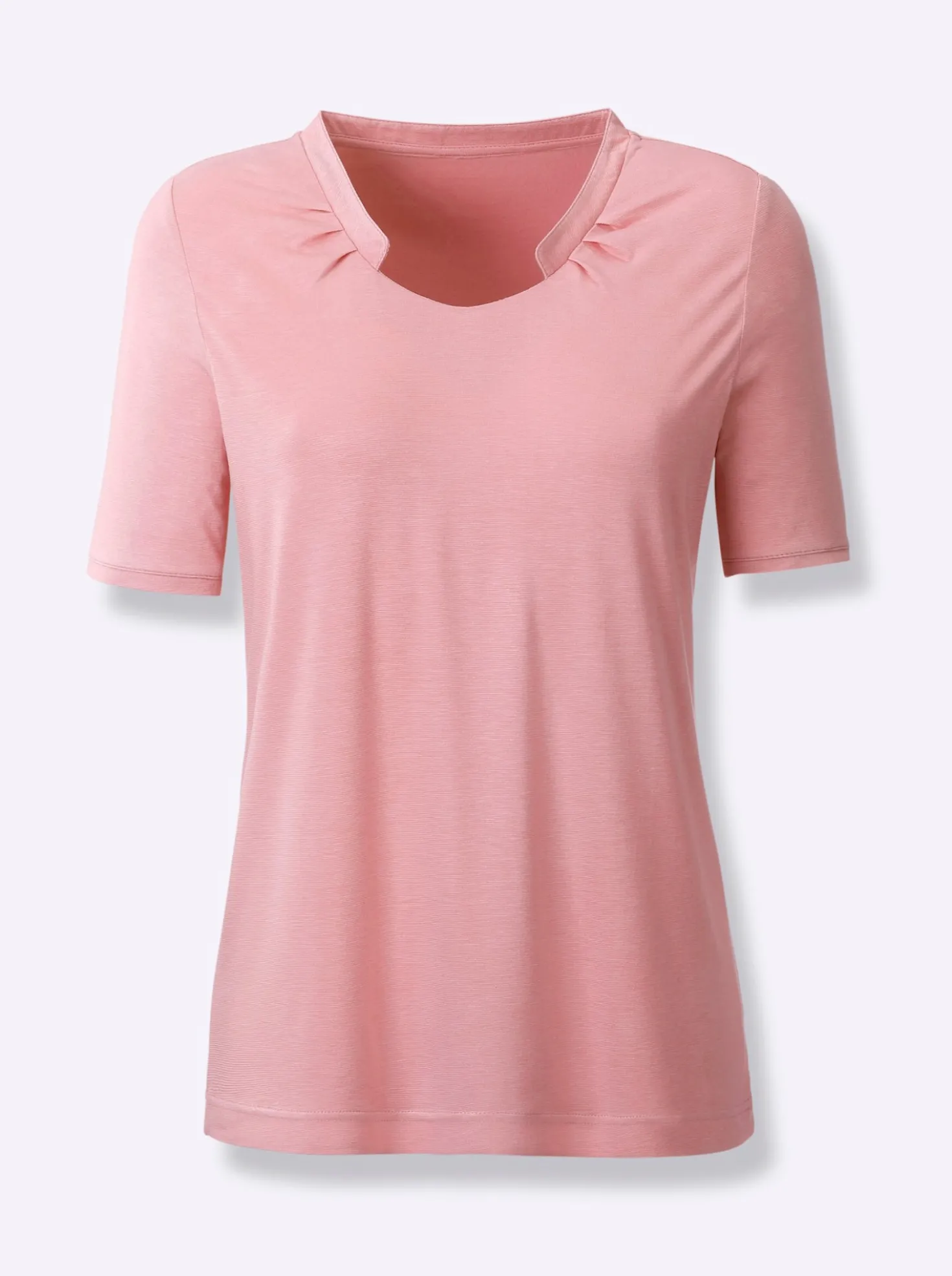 Kurzarmshirt mit Falten vorne