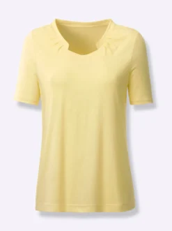 Kurzarmshirt mit Falten vorne