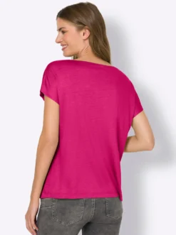 Kurzarmshirt mit Falte vorne