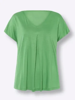 Kurzarmshirt mit Falte vorne