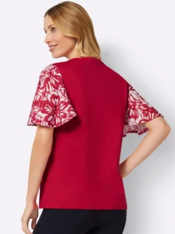 Kurzarmshirt mit Flügel-Ärmeln