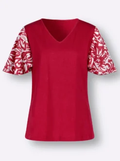 Kurzarmshirt mit Flügel-Ärmeln