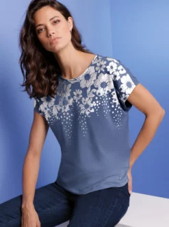 Kurzarmshirt mit Foliendruck