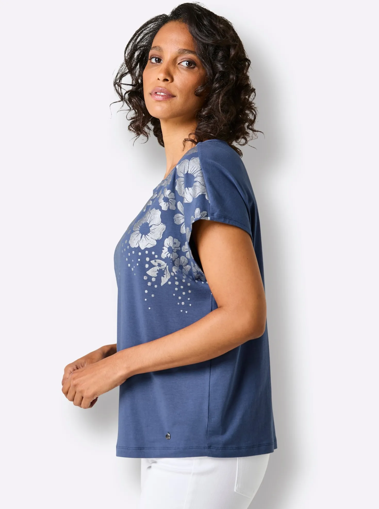 Kurzarmshirt mit Foliendruck