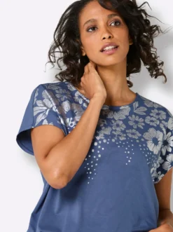 Kurzarmshirt mit Foliendruck