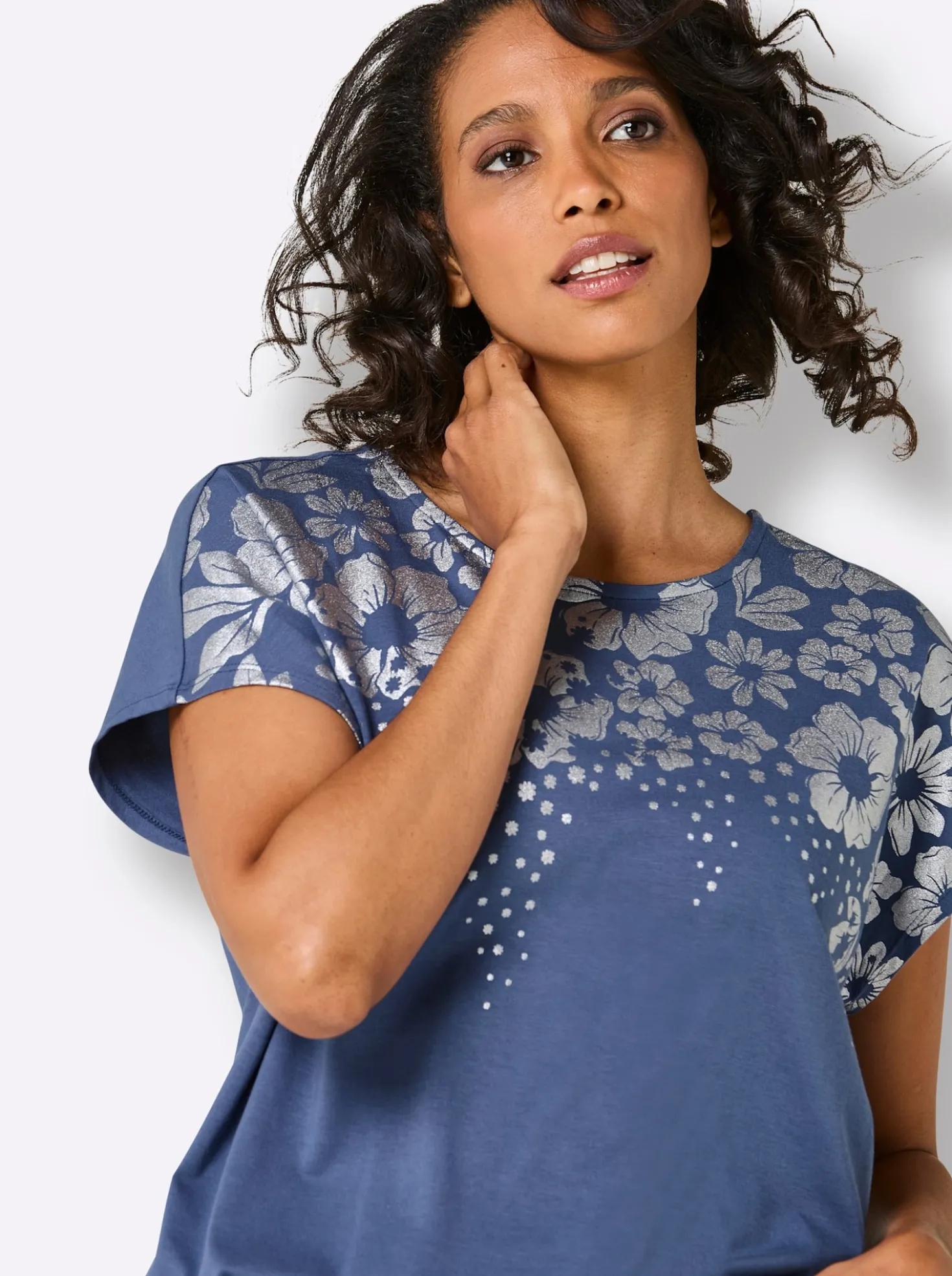 Kurzarmshirt mit Foliendruck