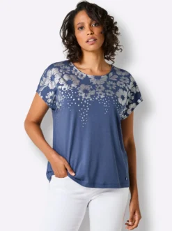 Kurzarmshirt mit Foliendruck