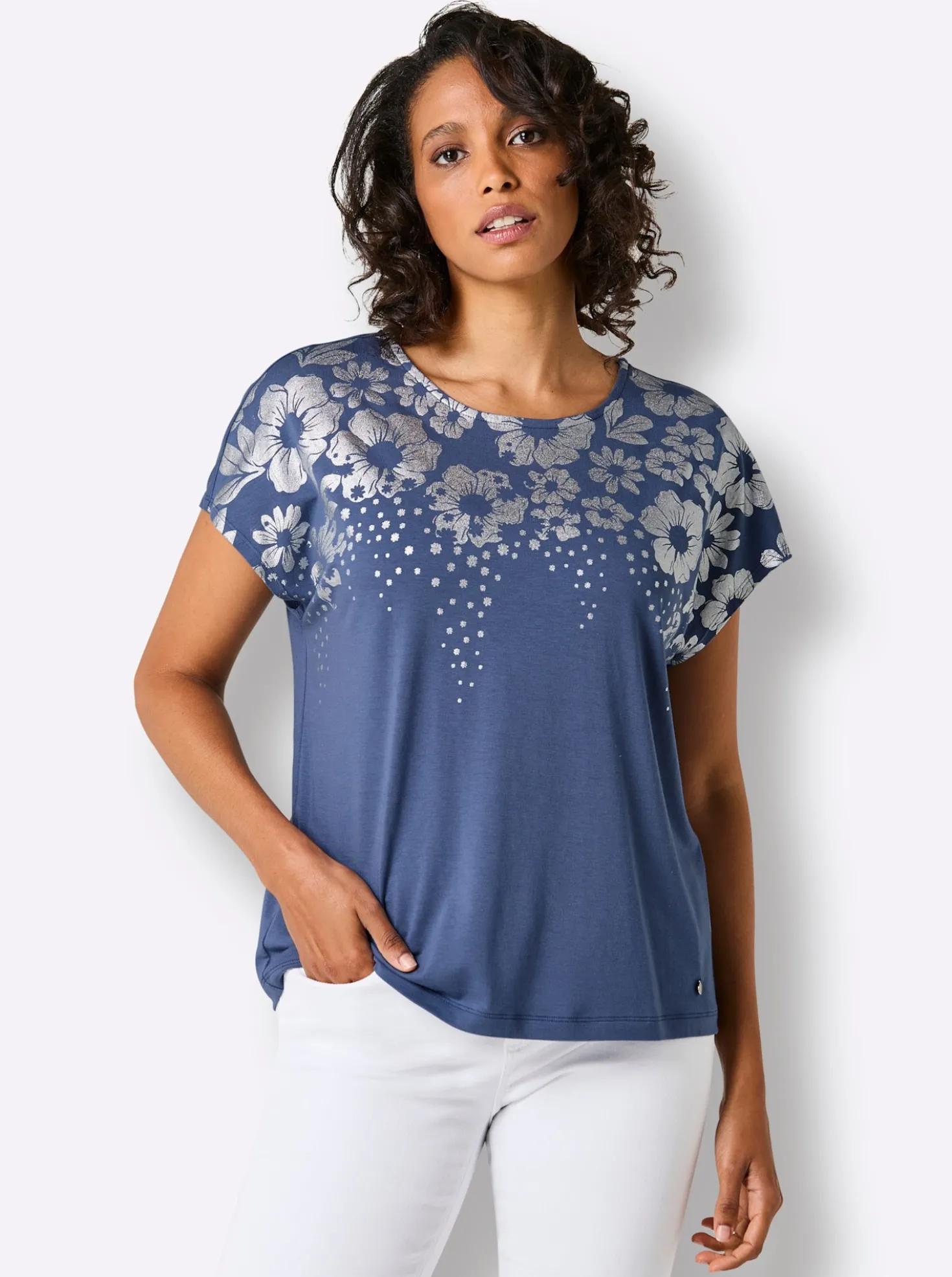 Kurzarmshirt mit Foliendruck