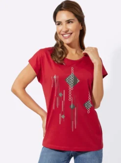 Kurzarmshirt mit Folien-Print