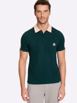 Kurzarmshirt mit Fußball-Stickerei