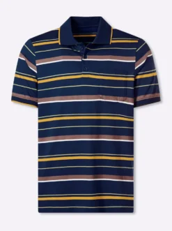 Kurzarmshirt mit garngefärbten Streifen