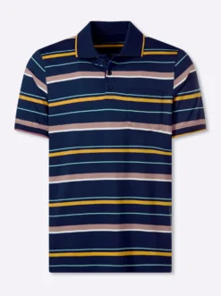 Kurzarmshirt mit garngefärbten Streifen