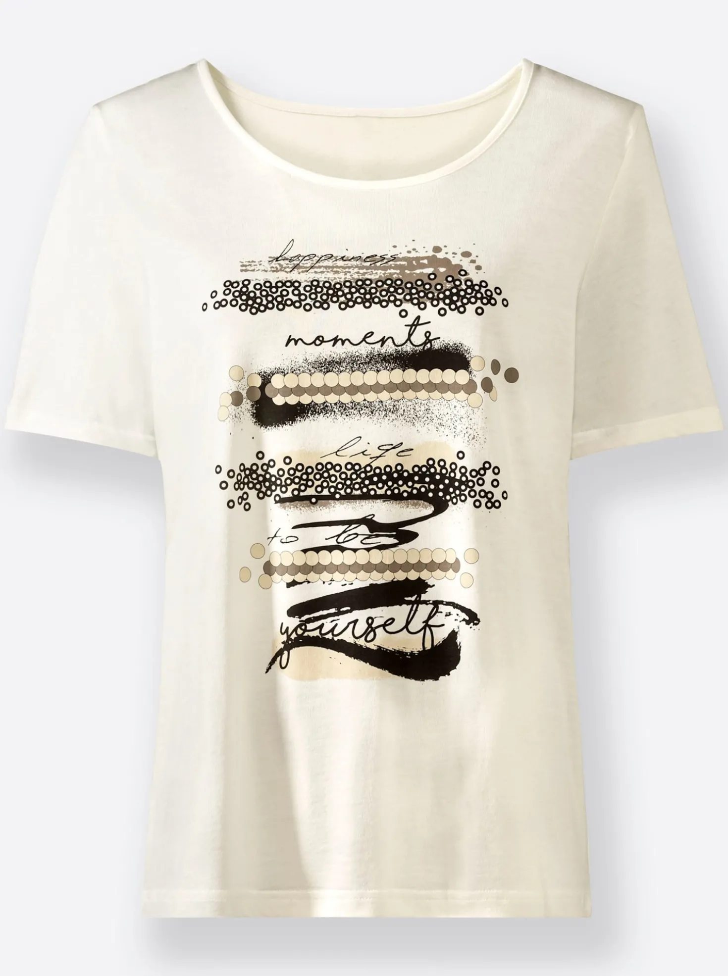 Kurzarmshirt mit Glanz-Details