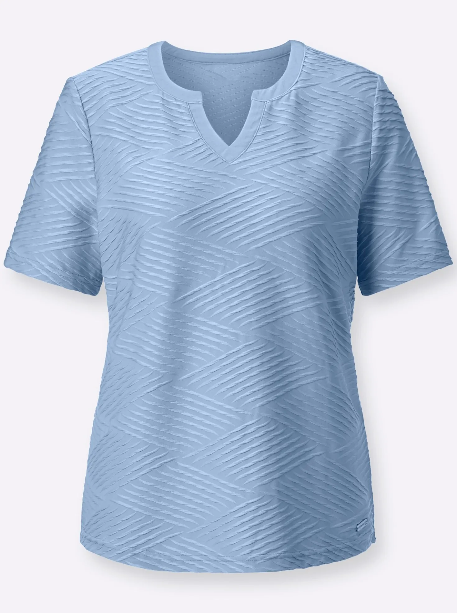 Kurzarmshirt mit Jacquard-Struktur