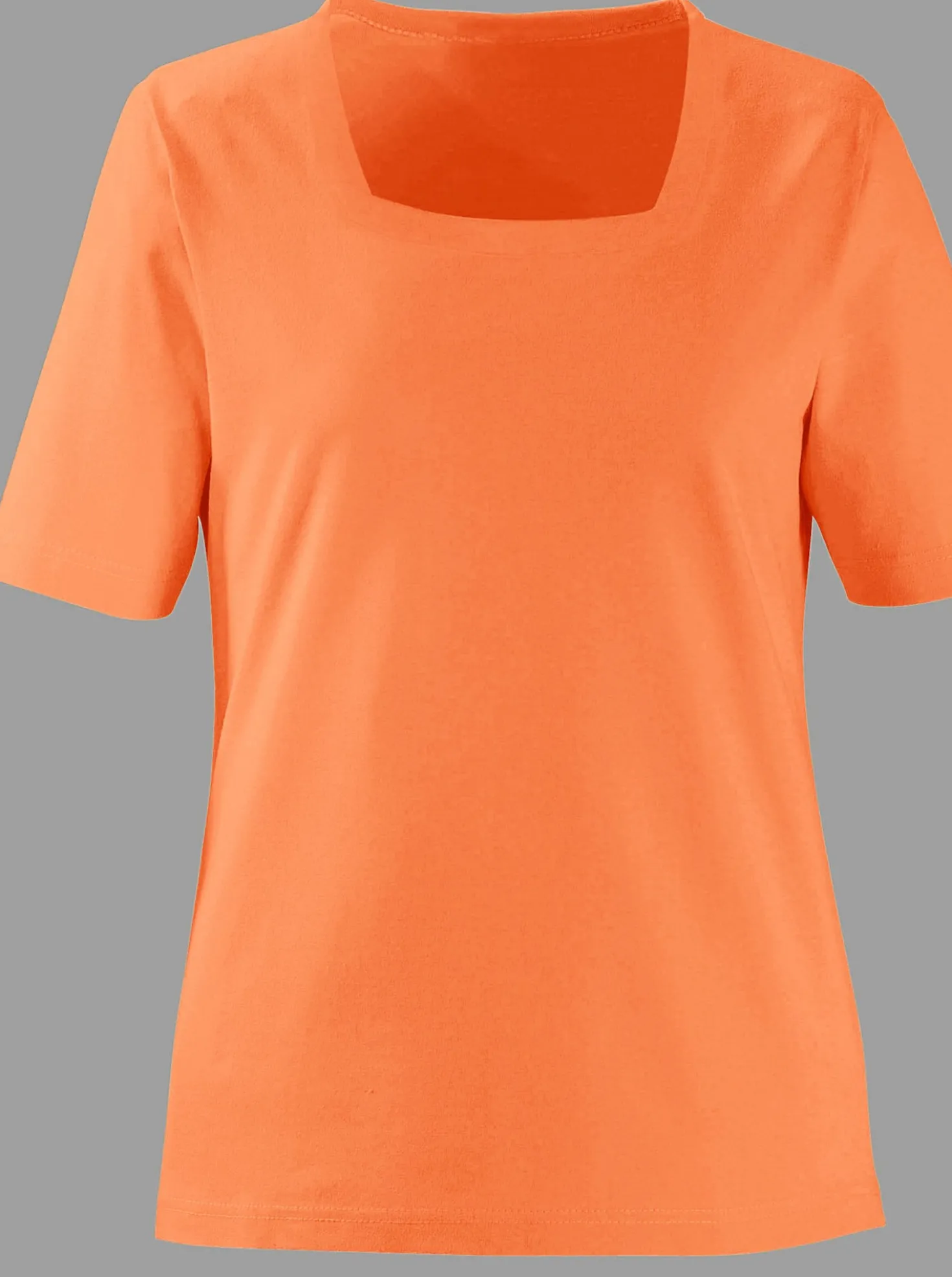 Kurzarmshirt mit Karree-Ausschnitt