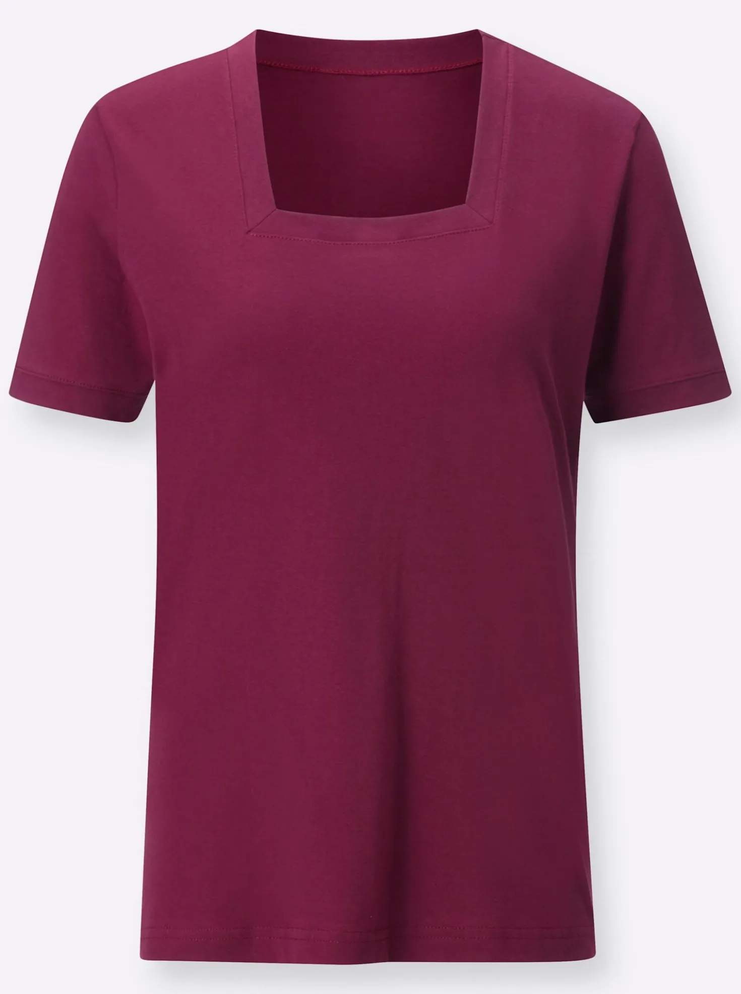 Kurzarmshirt mit Karree-Ausschnitt
