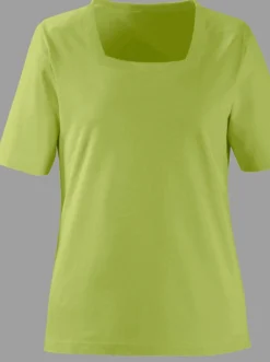 Kurzarmshirt mit Karree-Ausschnitt