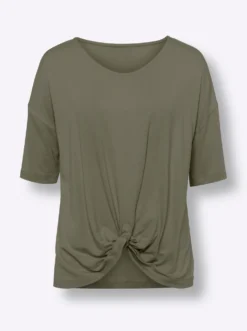 Kurzarmshirt mit Knoten-Optik