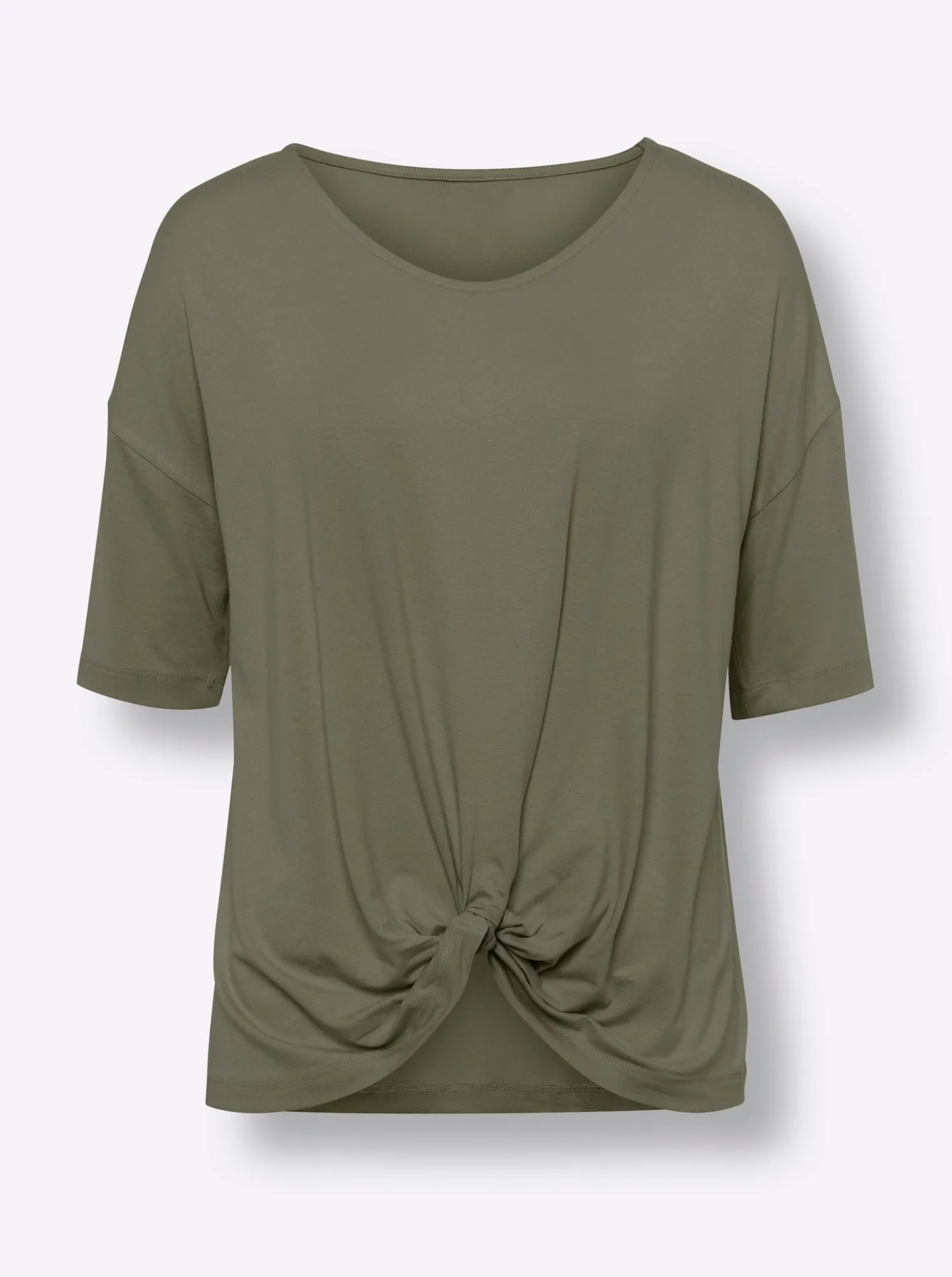 Kurzarmshirt mit Knoten-Optik