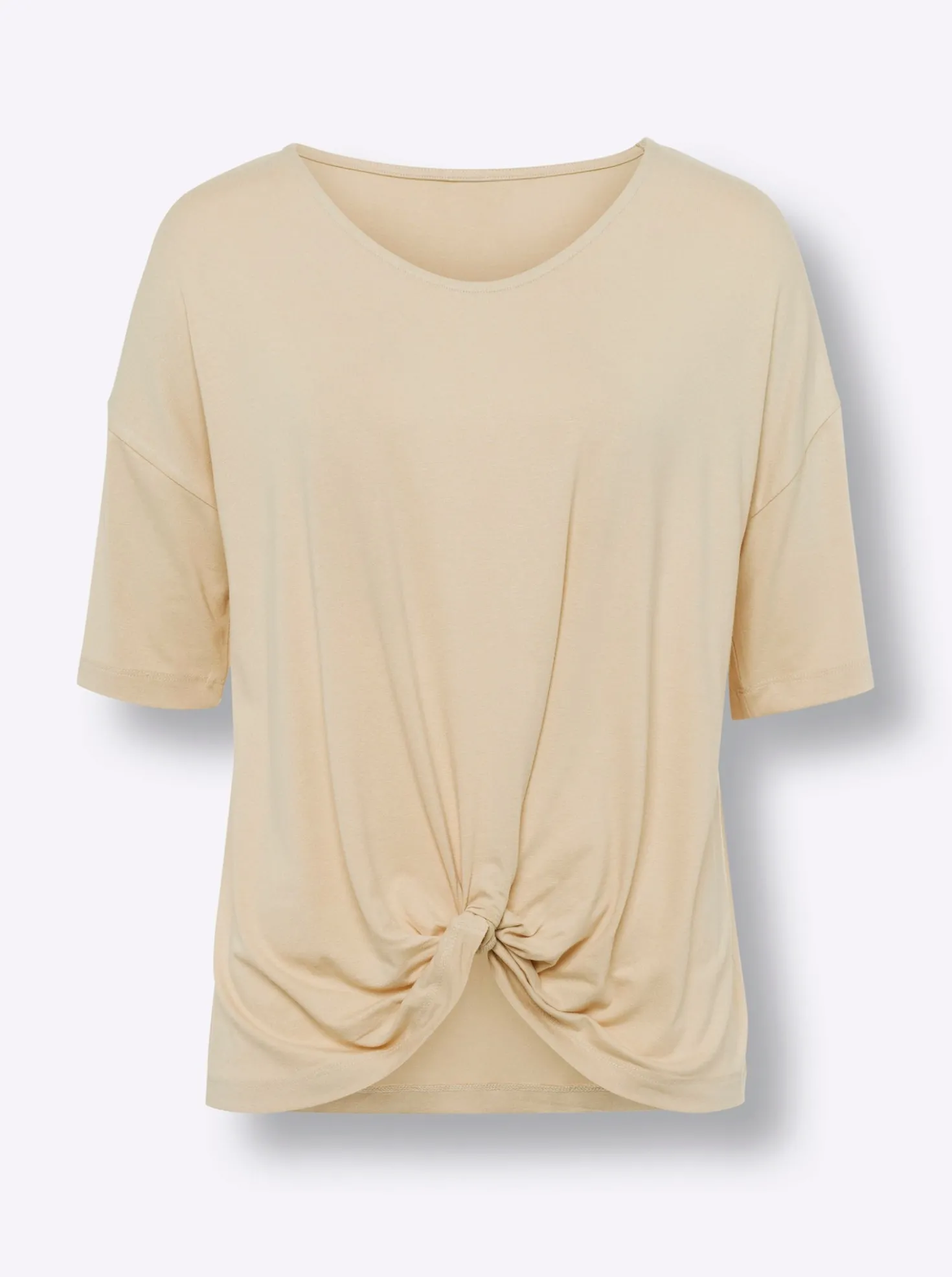 Kurzarmshirt mit Knoten-Optik