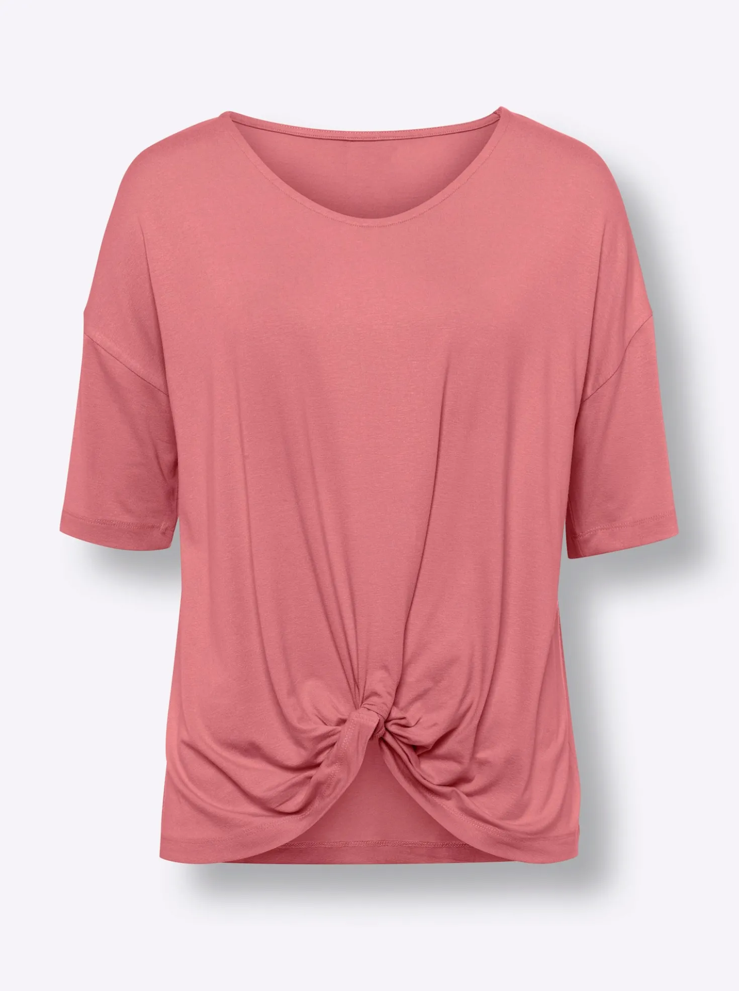 Kurzarmshirt mit Knoten-Optik