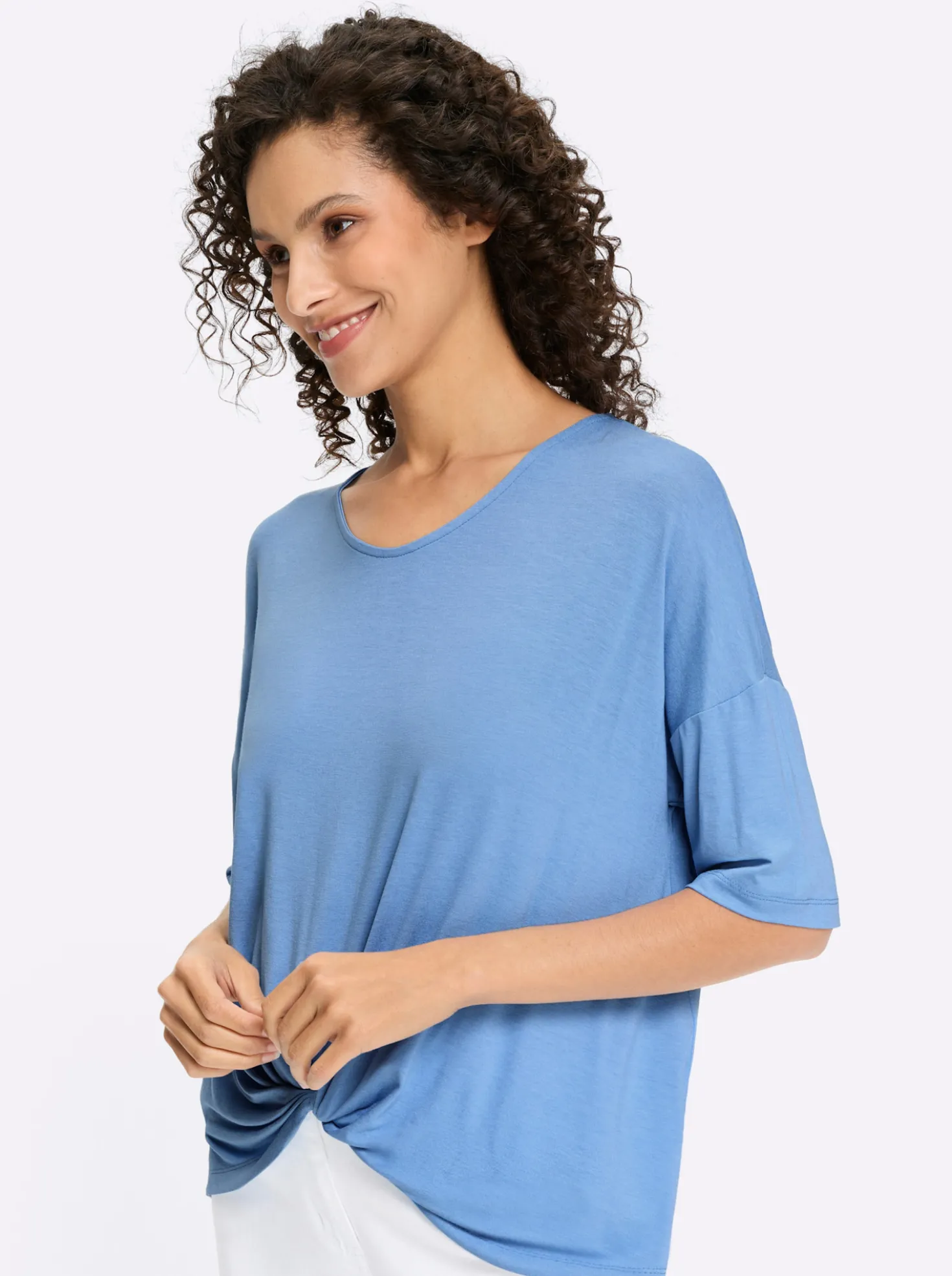 Kurzarmshirt mit Knoten-Optik