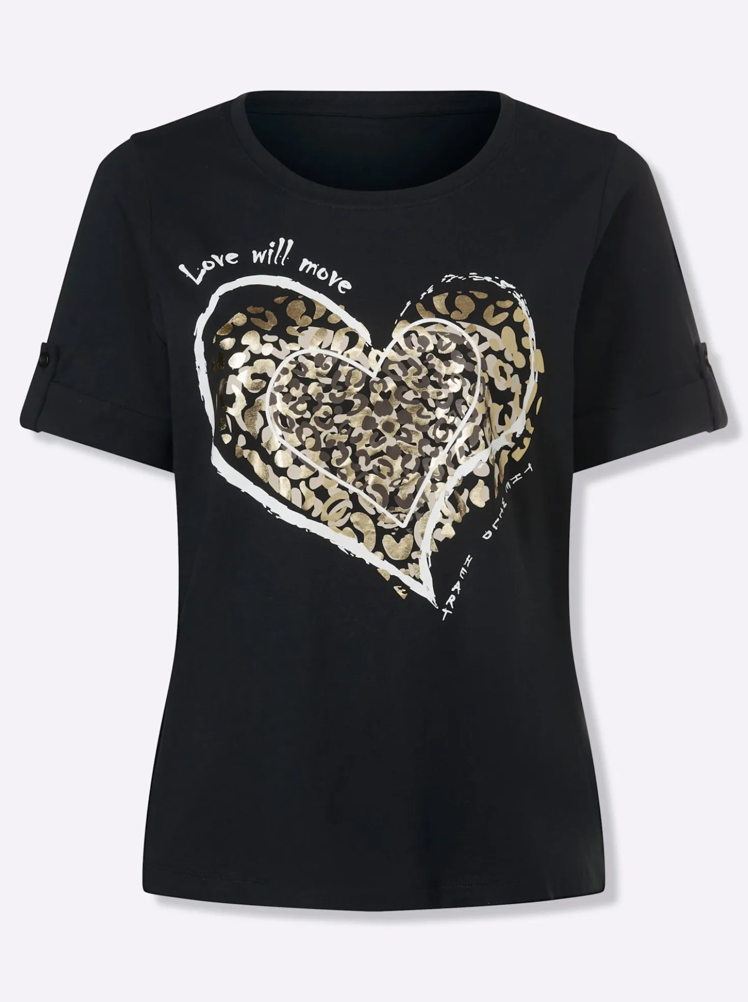 Kurzarmshirt mit Leo-Print