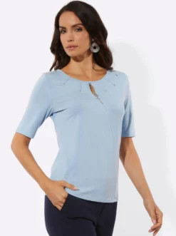 Kurzarmshirt mit Lyocell