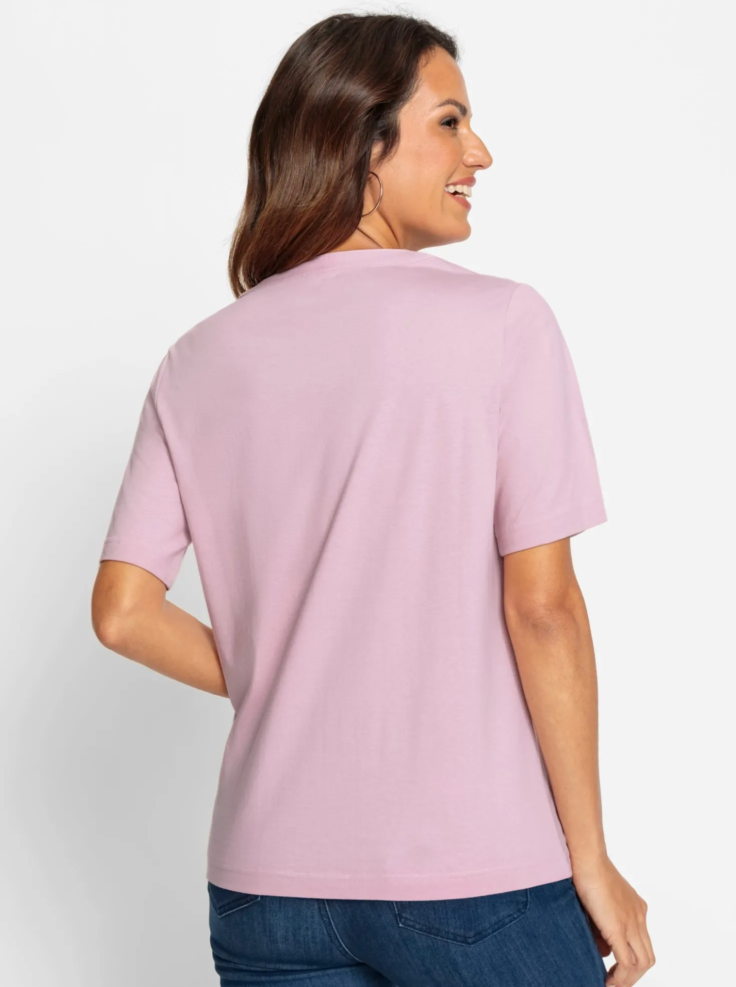 Kurzarmshirt mit Madeira-Spitze