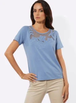 Kurzarmshirt mit Mesh-Einsätzen