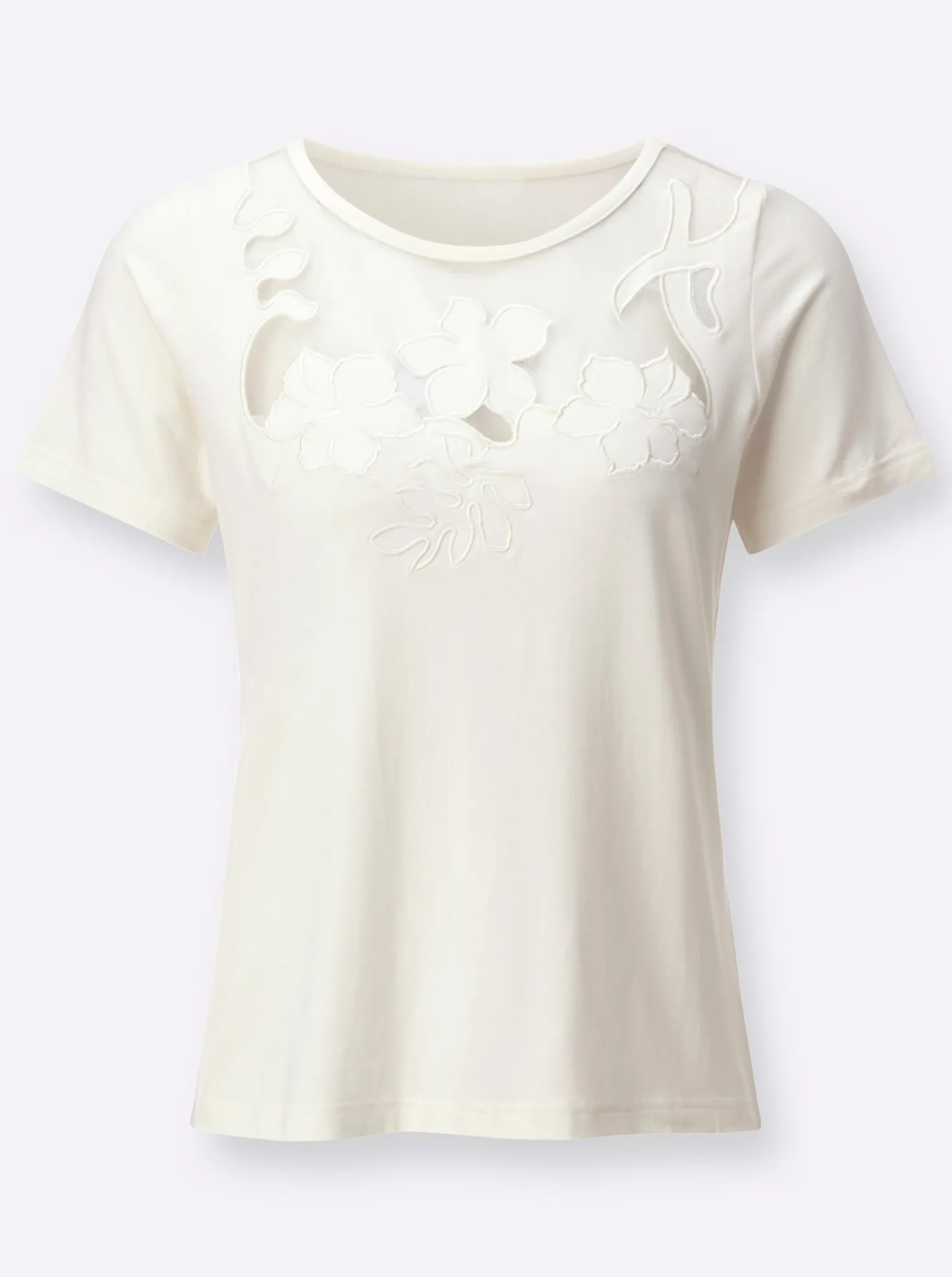 Kurzarmshirt mit Mesh-Einsätzen
