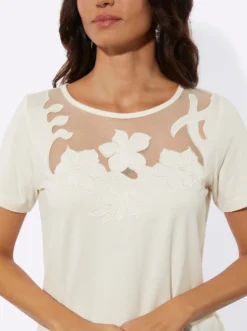 Kurzarmshirt mit Mesh-Einsätzen