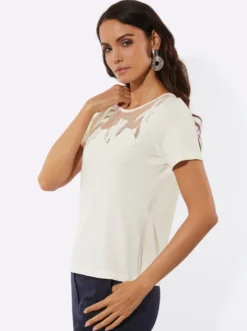 Kurzarmshirt mit Mesh-Einsätzen